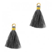 Ibiza style Tassel 1.5cm Gold - anthracite grey